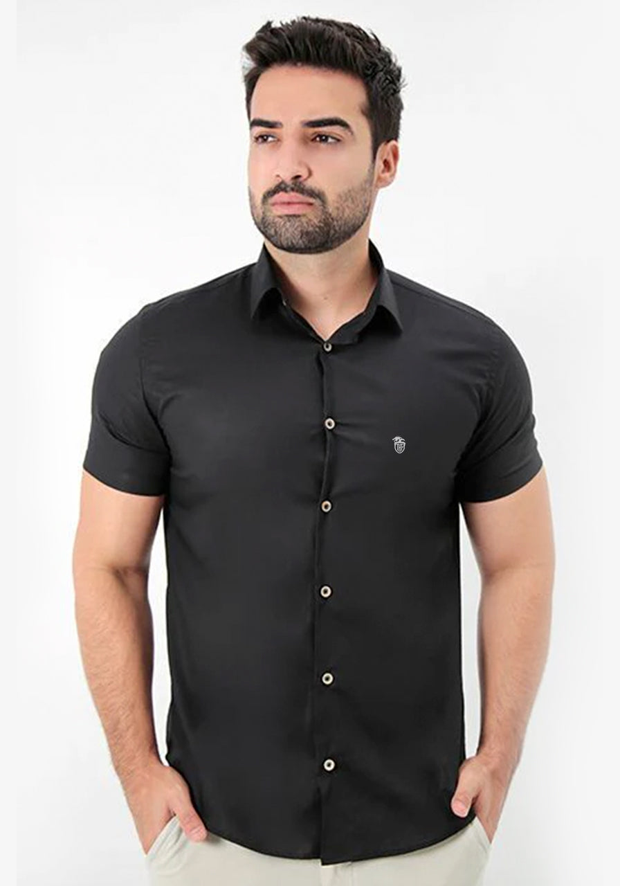 Camisa Manga Curta Slim Fit Básica