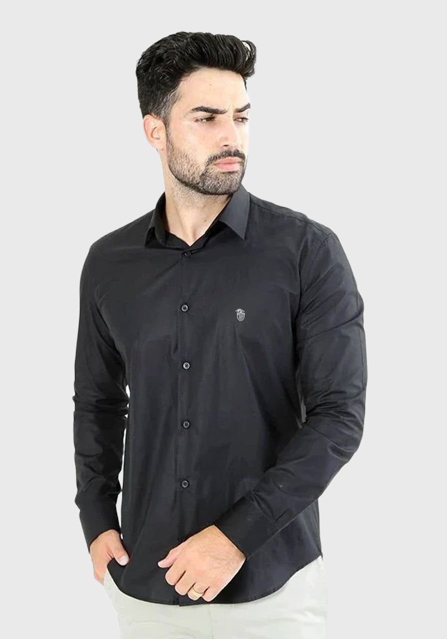 Camisa Manga Longa Slim Fit Básica