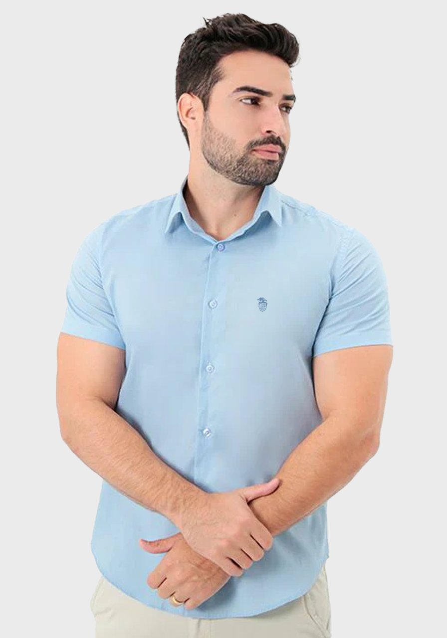 Camisa Manga Curta Slim Fit Básica