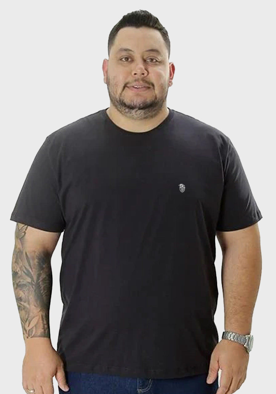Camiseta Básica Gola Redonda Lisa Plus