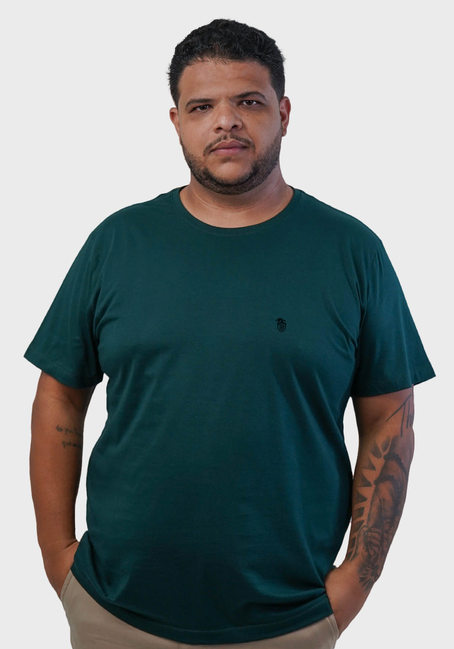 Camiseta Básica Gola Redonda Lisa Plus